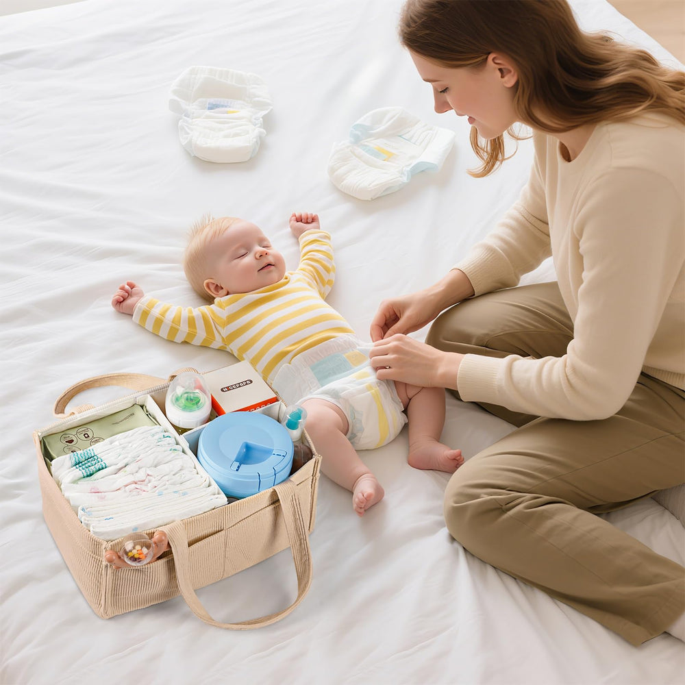 Jolensoy diaper caddy as a baby shower gift adds practical storage and style