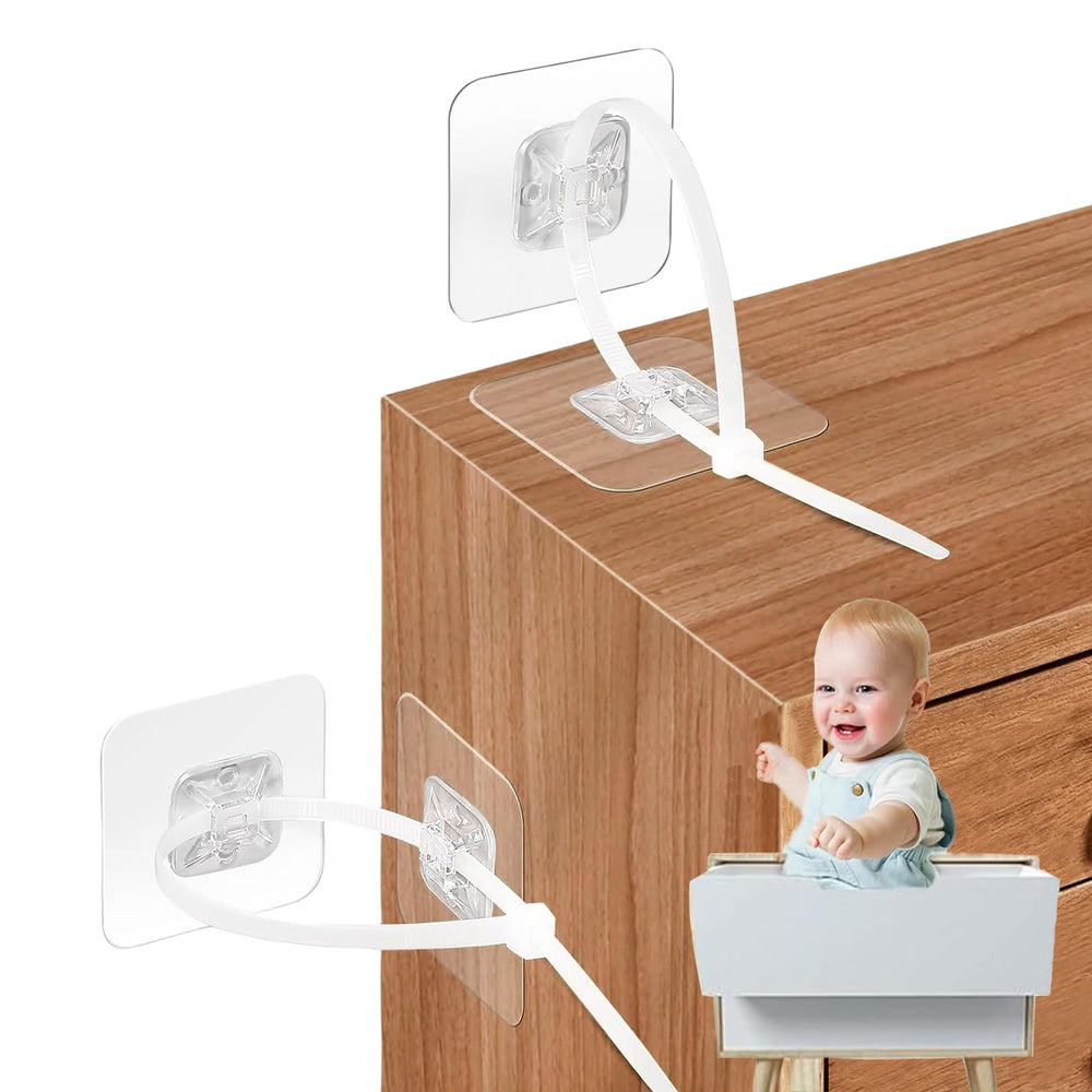 Jolliq no-drill anchors adhesive pack applied on smooth surface for safe furniture anchoring