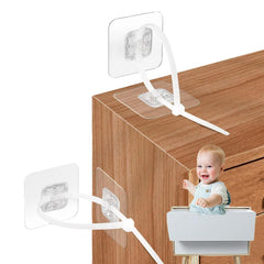 Jolliq no-drill anchors adhesive pack applied on smooth surface for safe furniture anchoring