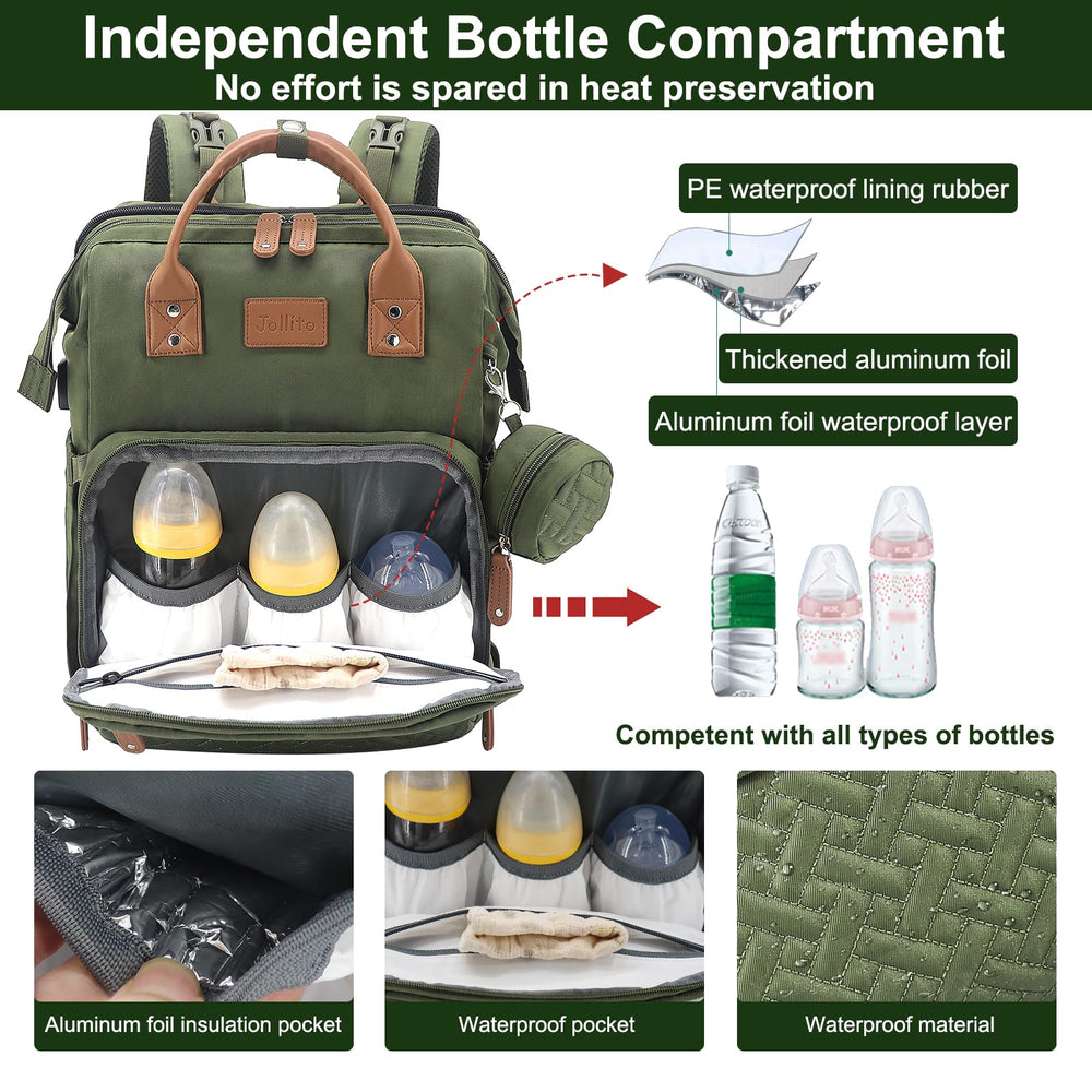 JOLLITO unisex backpack suits moms and dads for everyday baby-care