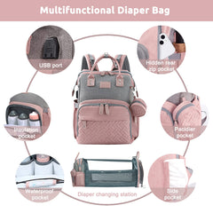 JOLLITO diaper bag stroller strap attachment enables hands-free parenting.