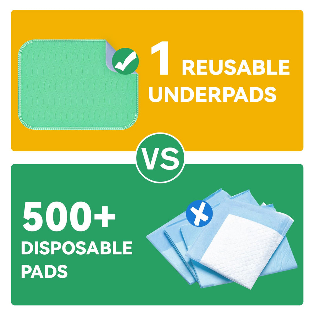 Jolly Care double-sewn edges guard against leaks and extend pad life