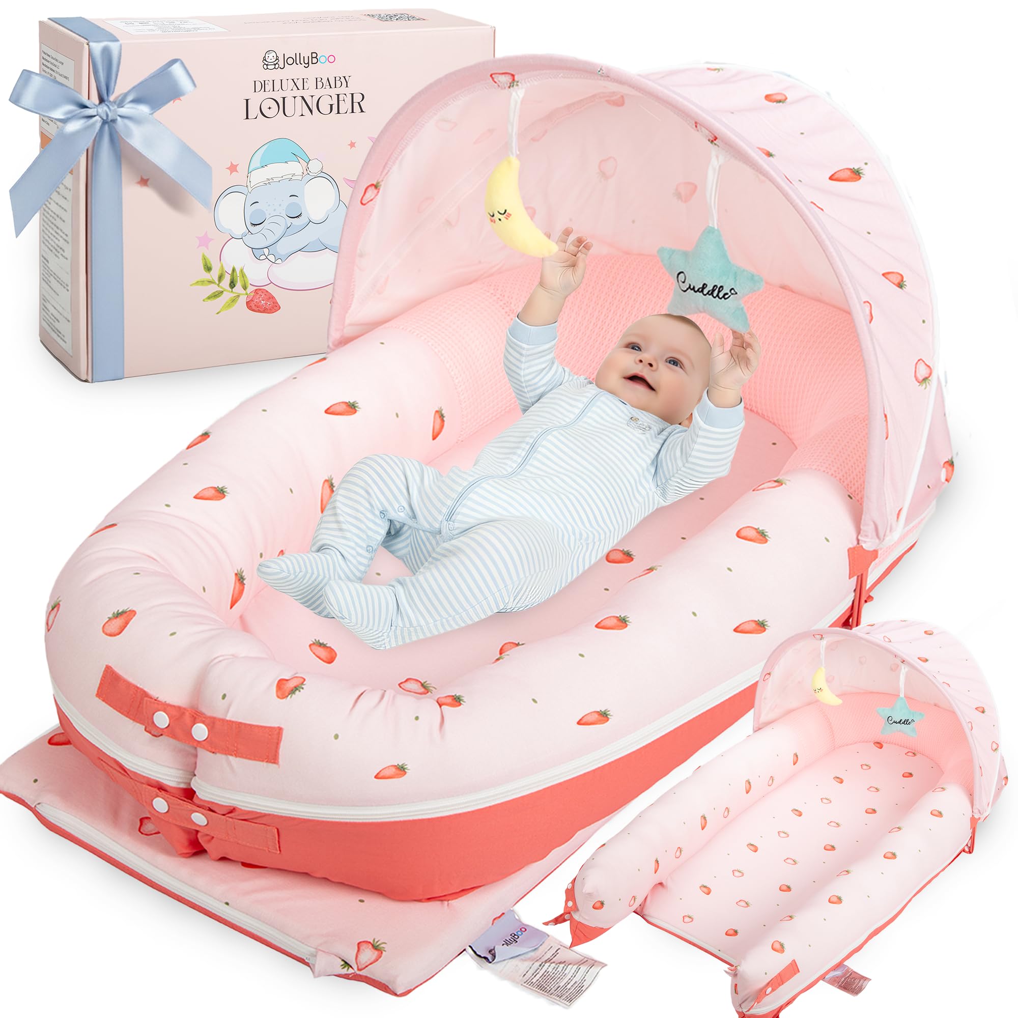 JollyBoo Deluxe lounger with sunshade for comfortable outdoor naps