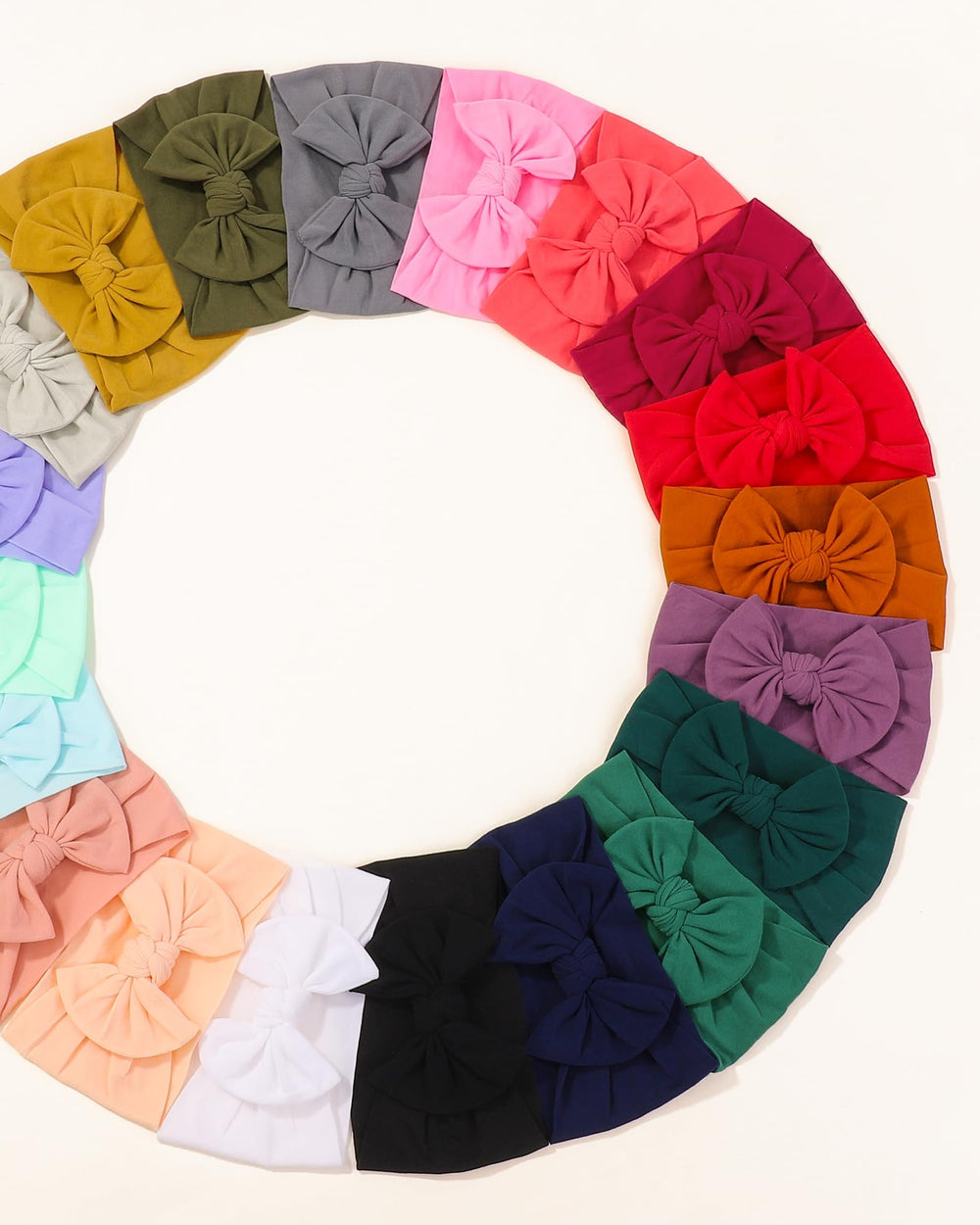 Jollybows adjustable headband grows with your baby for longer wear.