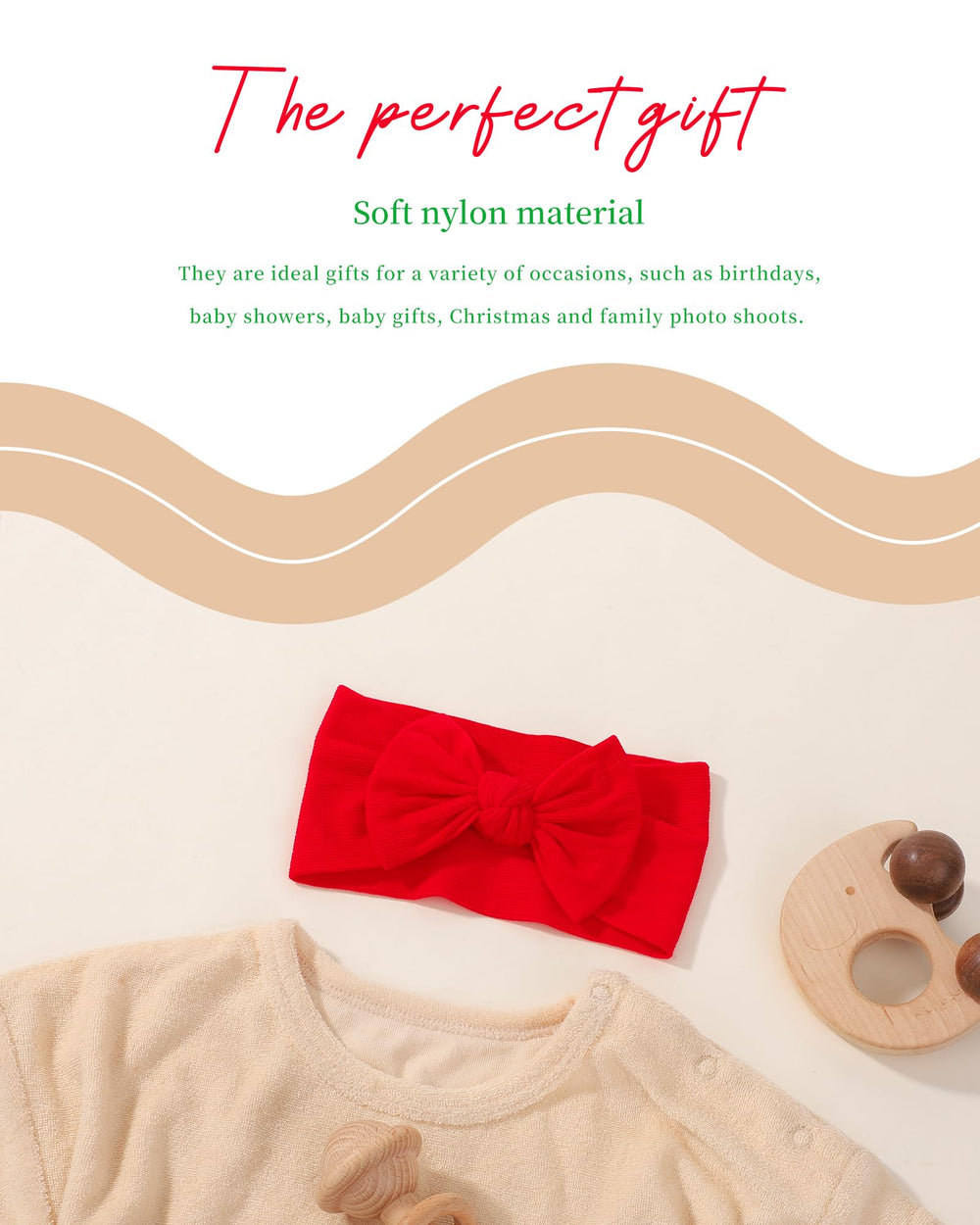 Jollybows red Christmas bow headband delivers cheerful charm and all-day fit