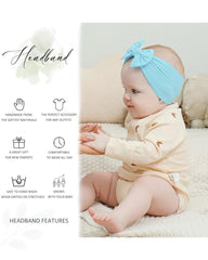 Jollybows 12-piece headbands on display; vibrant color variety