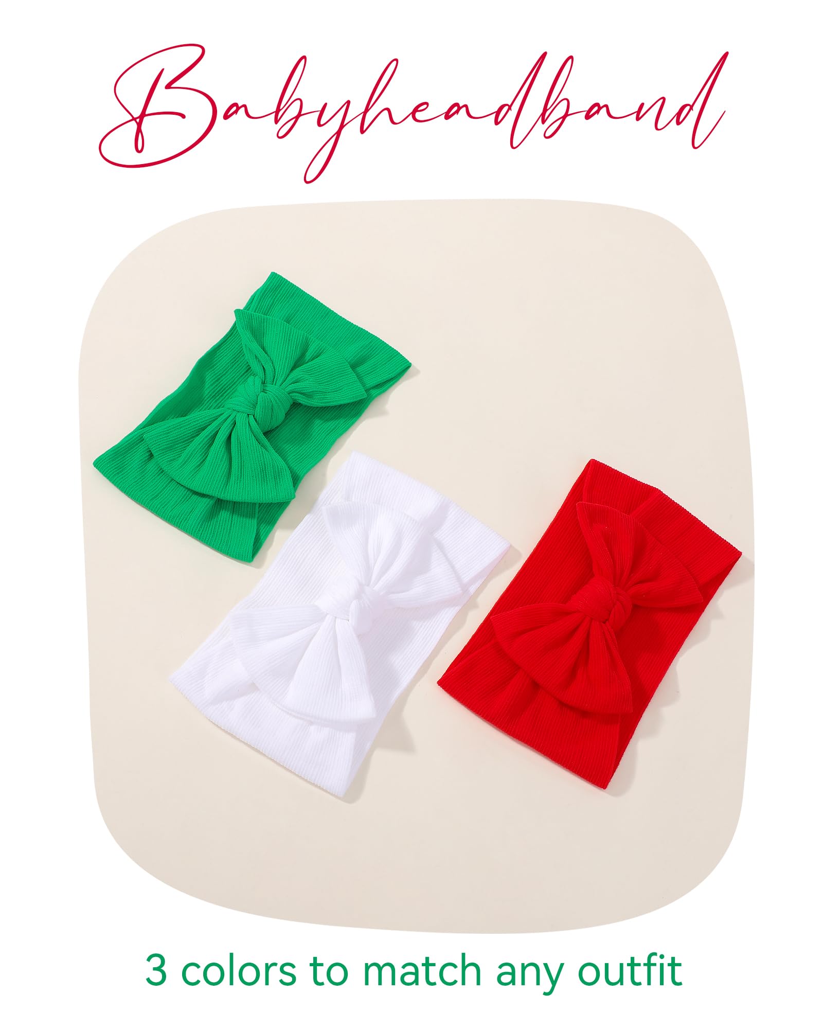 Jollybows Christmas-themed bow on baby girl ideal for holiday shoots