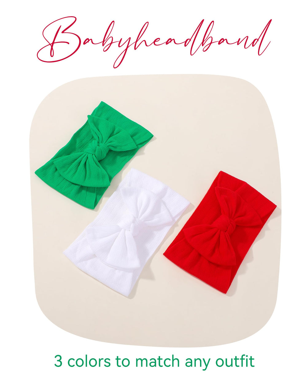 Jollybows Christmas-themed bow on baby girl ideal for holiday shoots