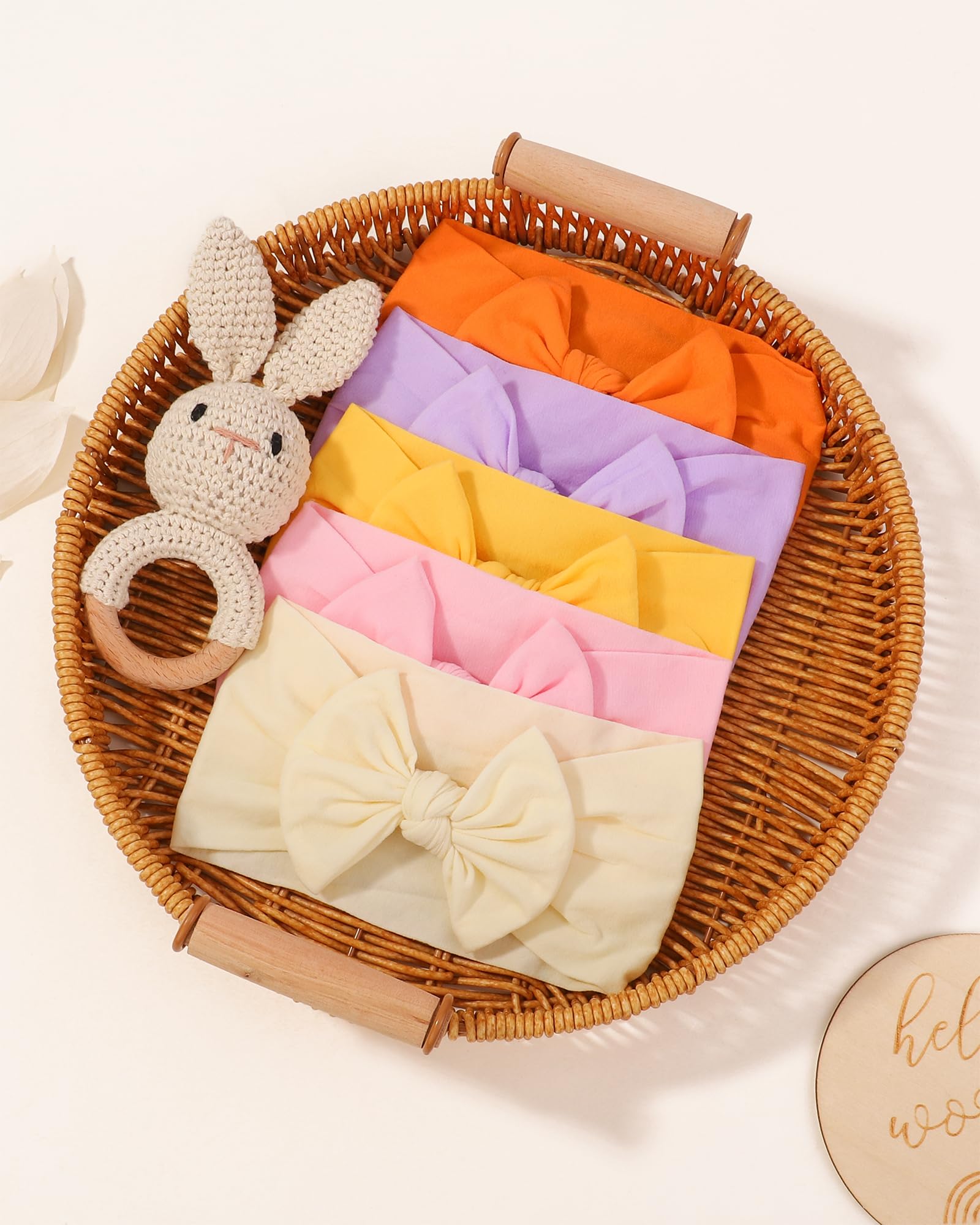 Jollybows colorful bows show vibrant hues for photos.