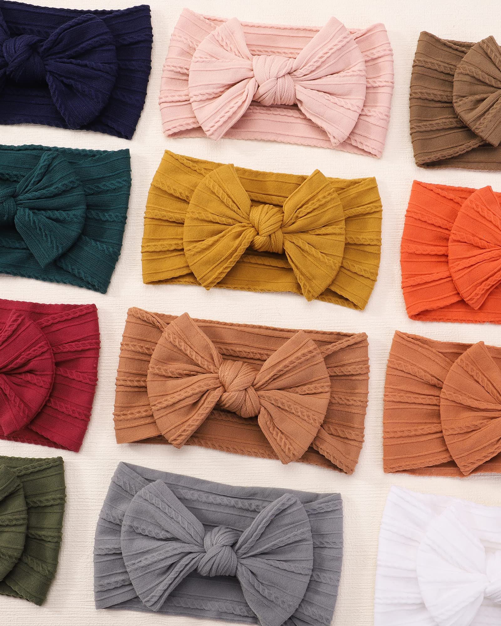 Jollybows colorful nylon headbands collection for coordinated outfits.