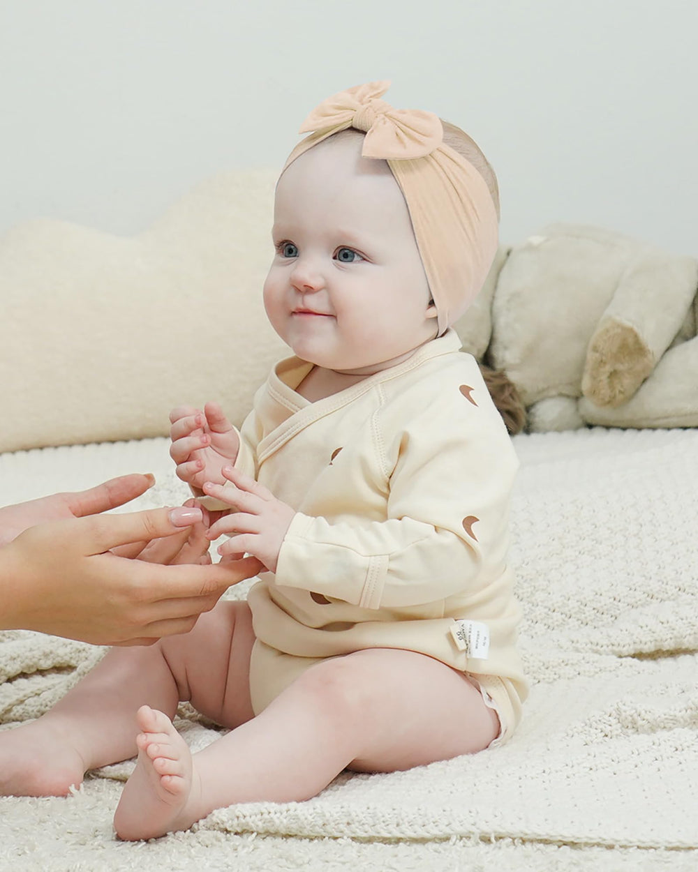 Jollybows easy-care headbands are spot-clean friendly for busy days.