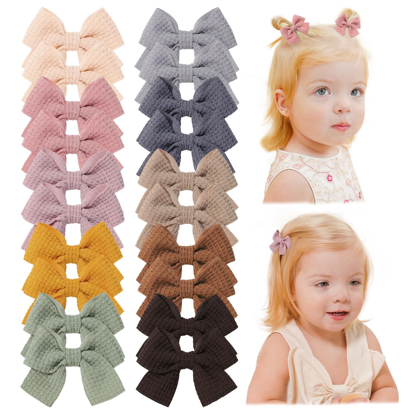 Jollybows mini 2-inch bows with alligator clip for secure toddler styling