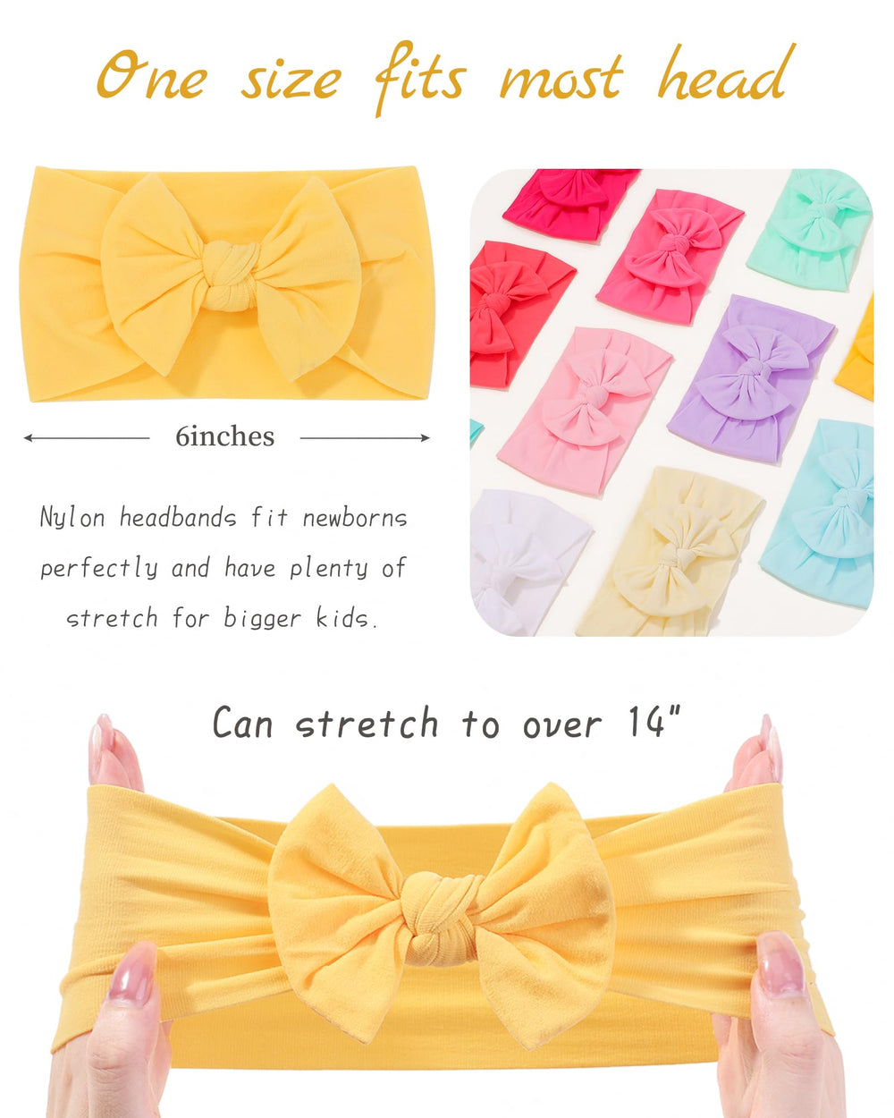 Jollybows 20-color headband set for easy outfit matching.