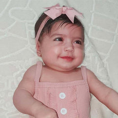Jollybows soft grosgrain ribbon feel, lightweight and gentle on delicate hair.