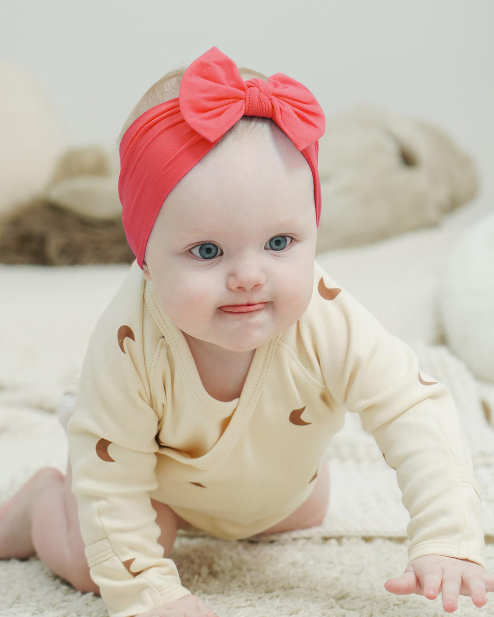 Jollybows soft nylon headband gentle and non-marking.