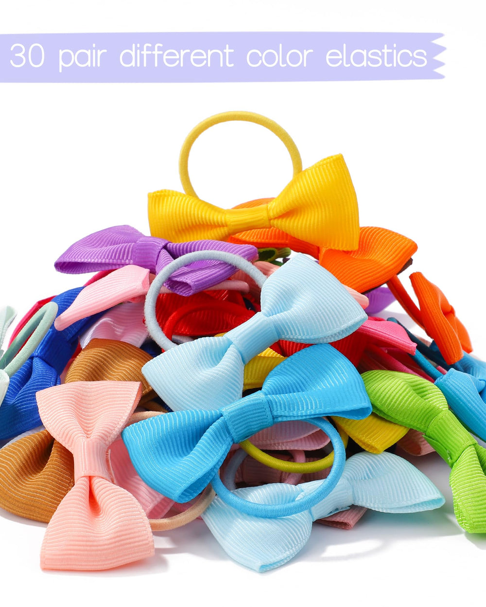 Toddler-friendly ponytail look with secure Jollybows bows.