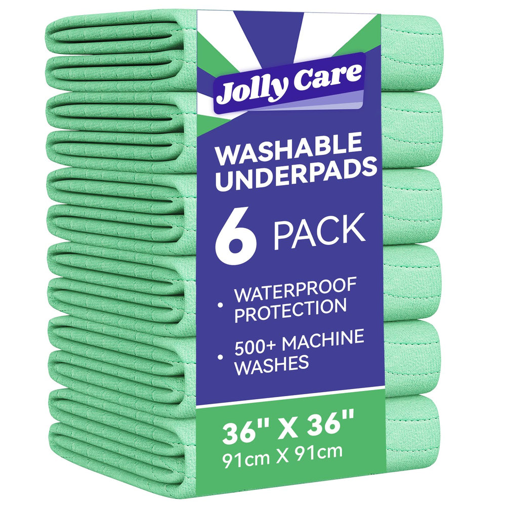 Jolly Care washable underpads 36x36 inches provide wide bed coverage and protection