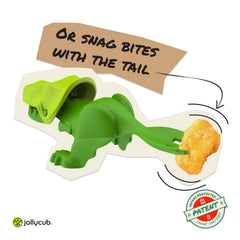 JollyCub dino chomperware T-Rex fork detail supports self-feeding with playfulness