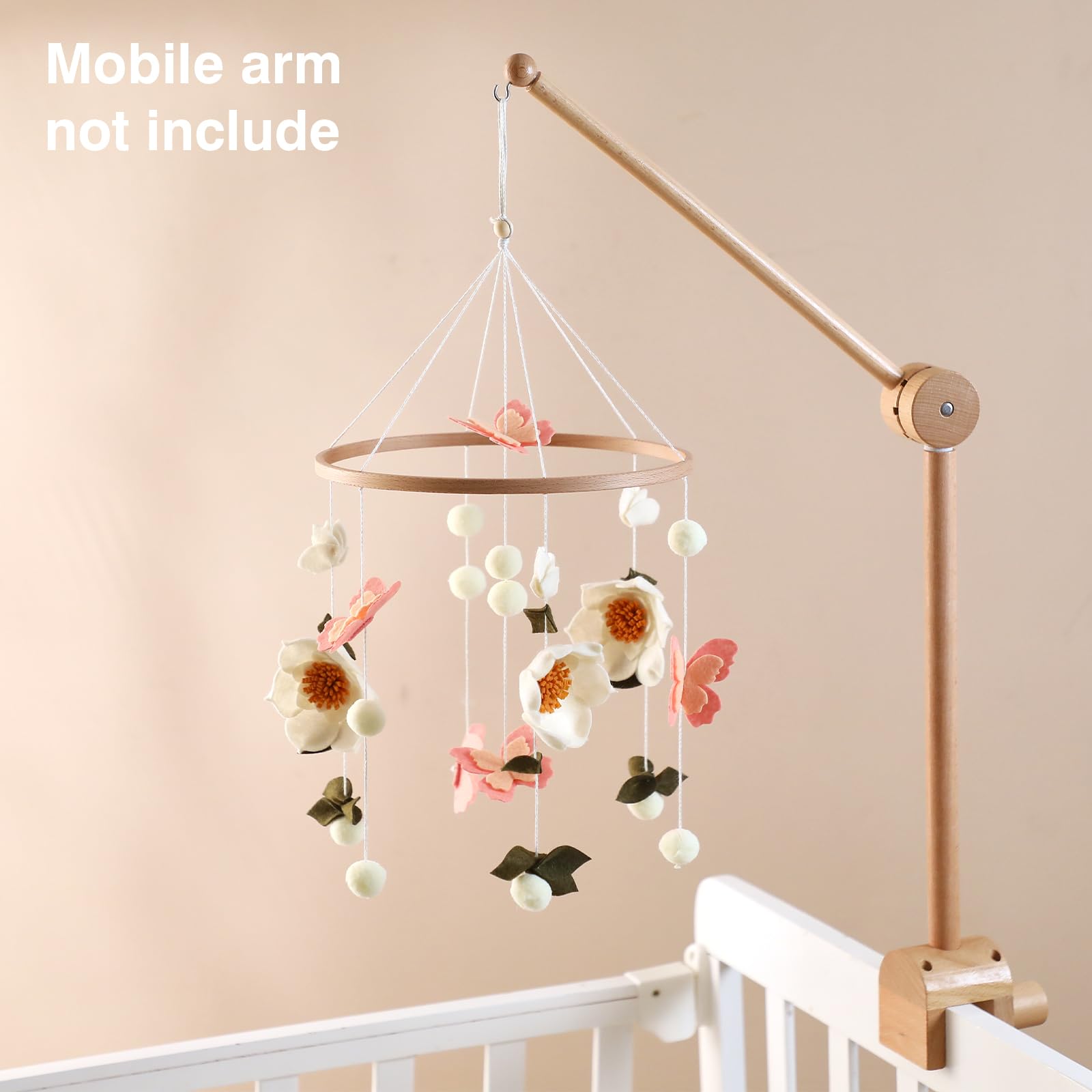 JolyRolyPal nursery decor with flowers and butterflies enhances room aesthetics.