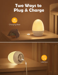 JolyWell baby night light charging base keeps unit steady during charging