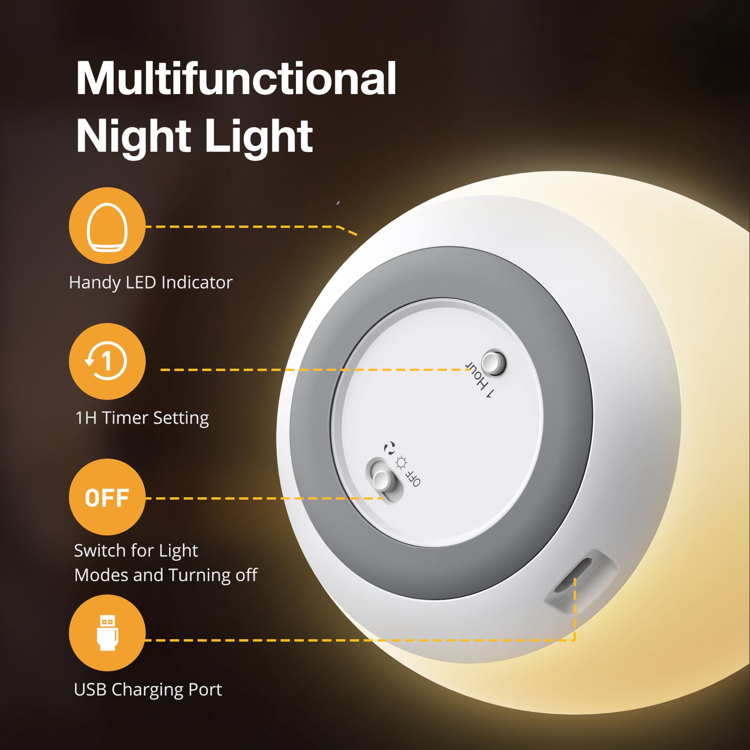 JolyWell BPA free material ensures a safe nursery lighting option