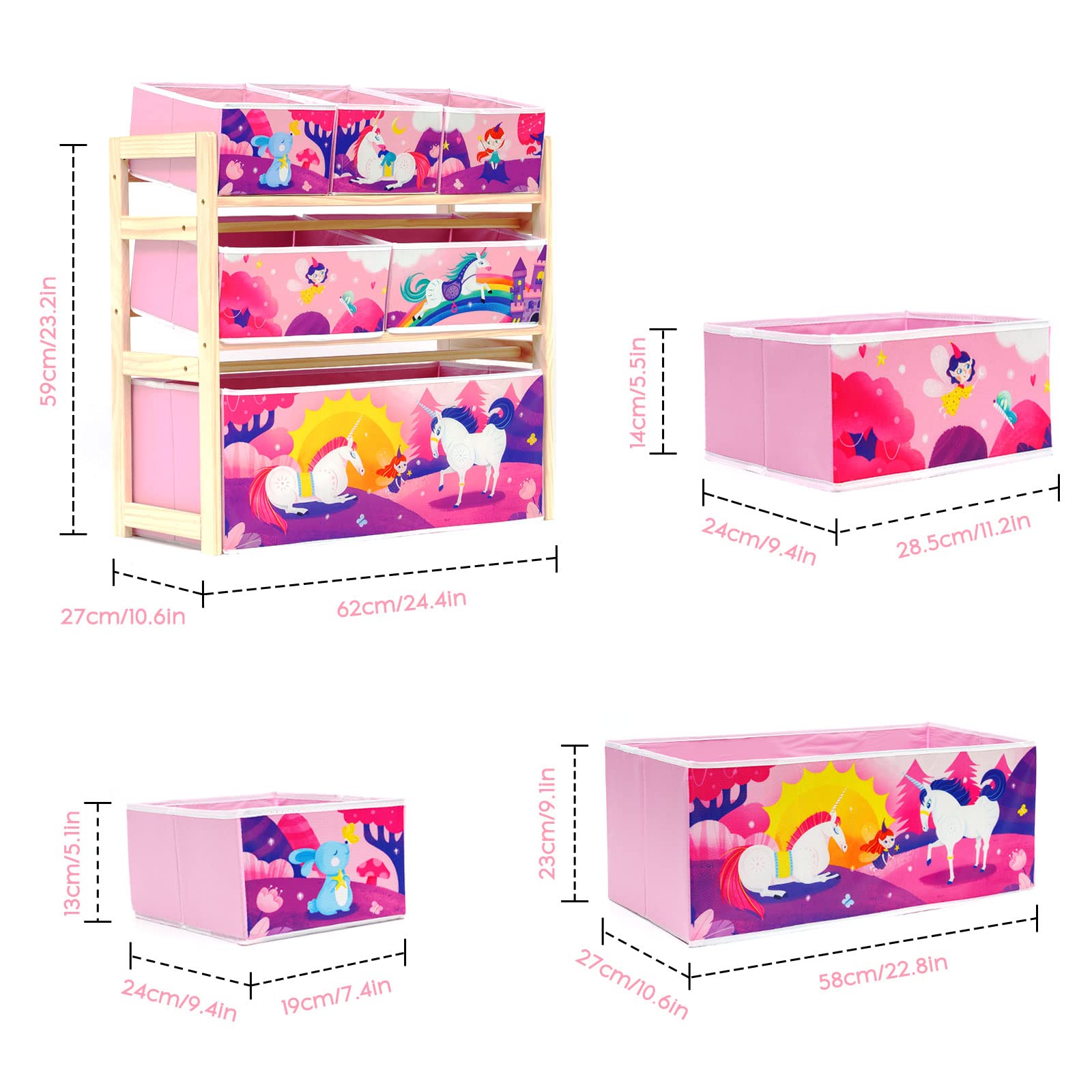 Jomifin toy organizer, open compartments support easy sorting and quick access