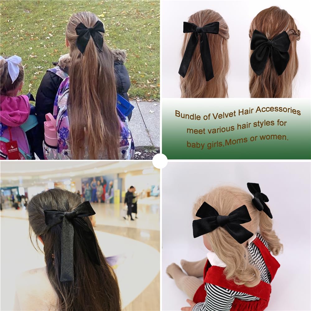Jomila fable velvet bow clip adds focal charm for kids' outfits