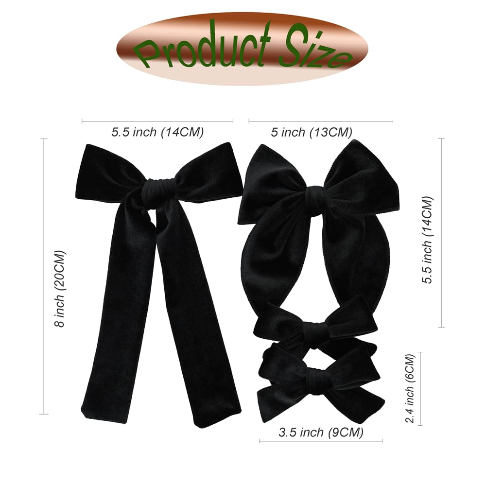 Jomila classic knot velvet bow clip ideal for bangs and braids
