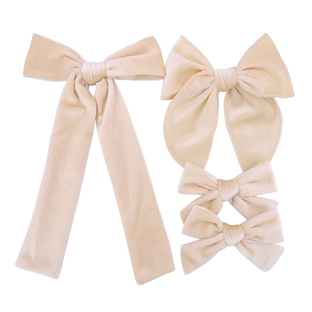 Jomila long-tail velvet bow clip enhances daily hairstyles with secure grip