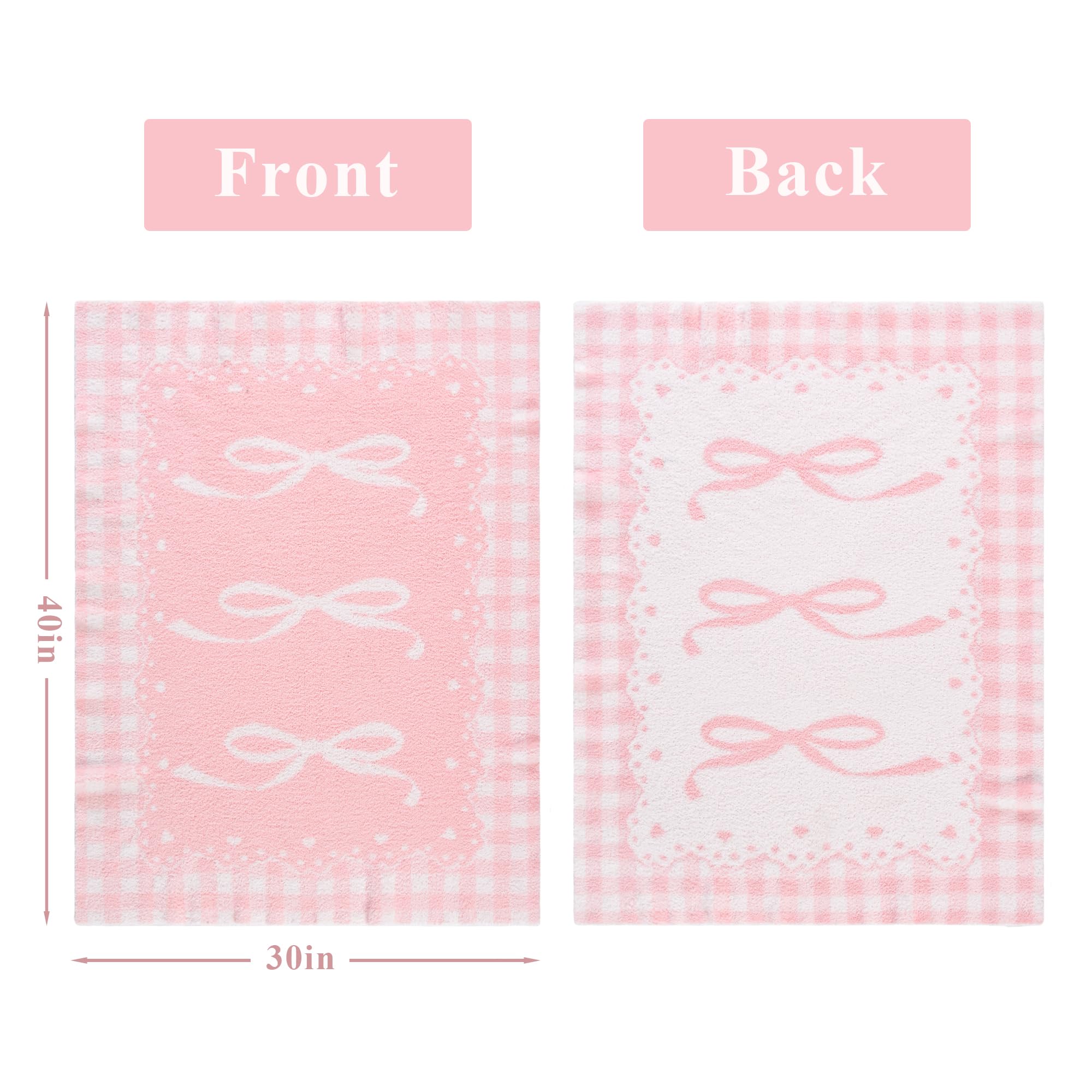 JOOJA pink bow detail nursery decor adds charming feminine flair.