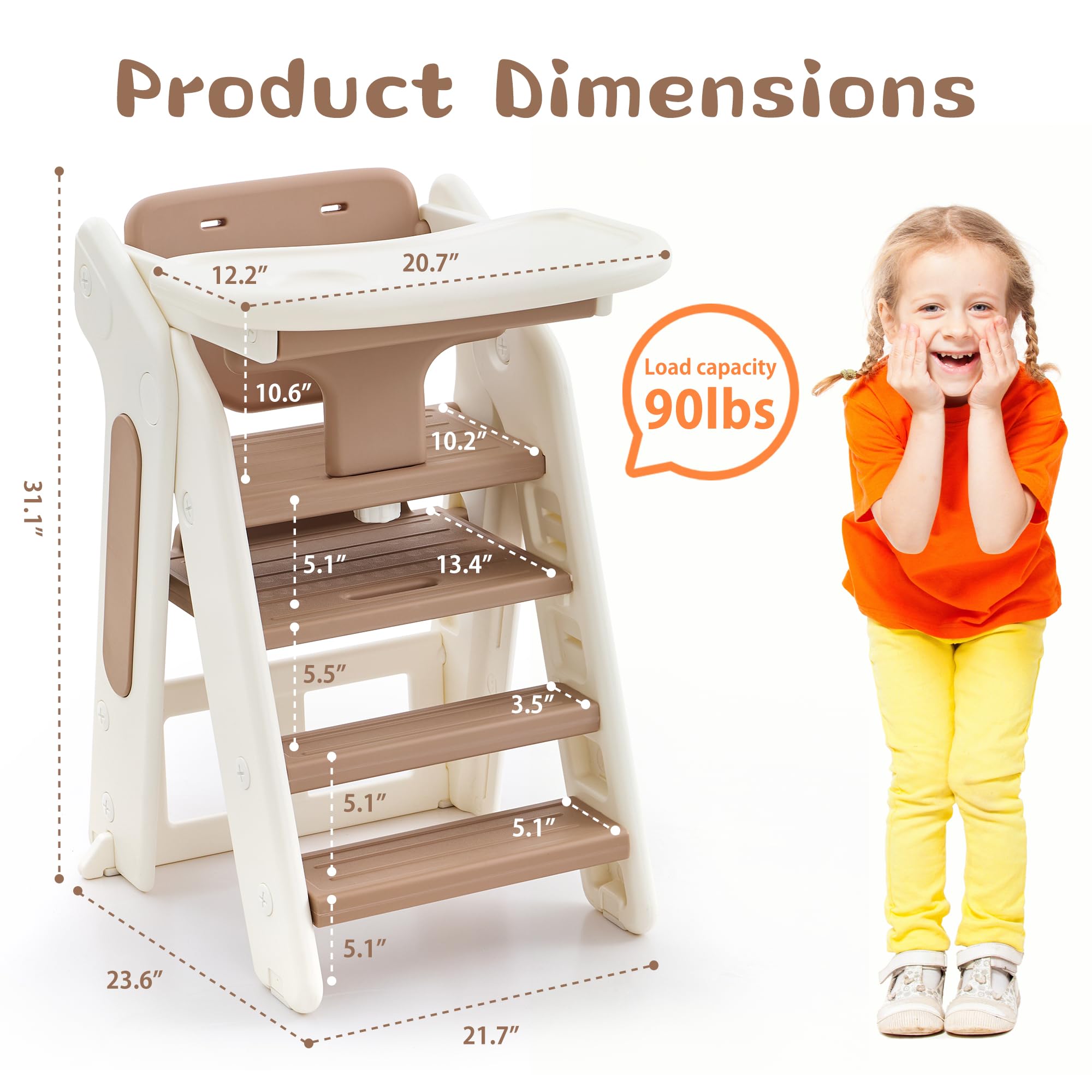 JooKiddie dining tray attachment creates an eating surface for toddlers