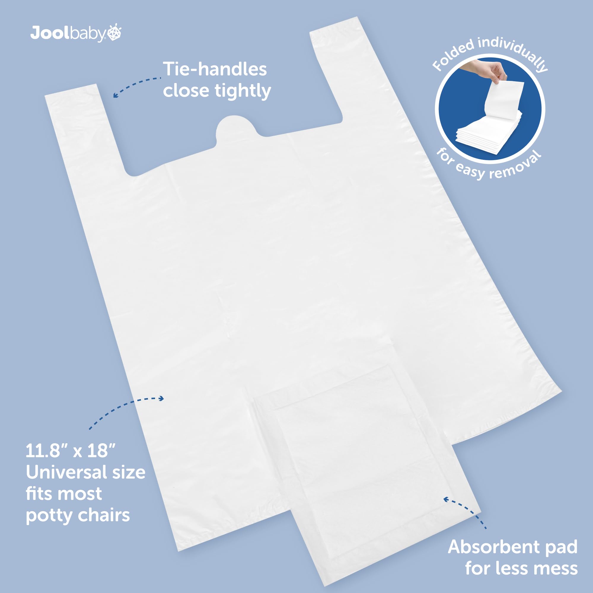 Jool Baby leakproof, absorbent pad liner traps leaks during potty training.