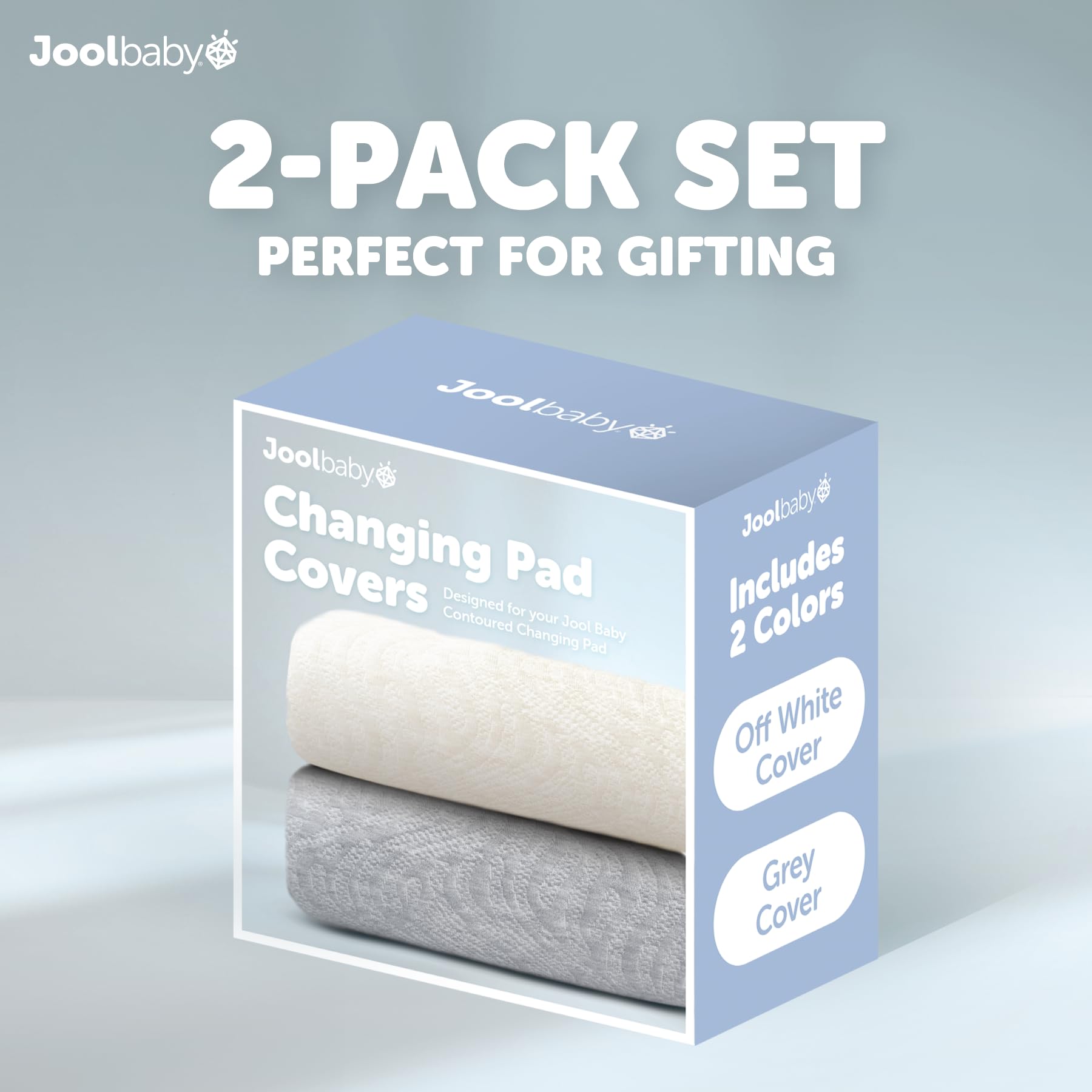 Jool Baby cover with slip-resistant bottom helps keep the changing pad steady during changes.