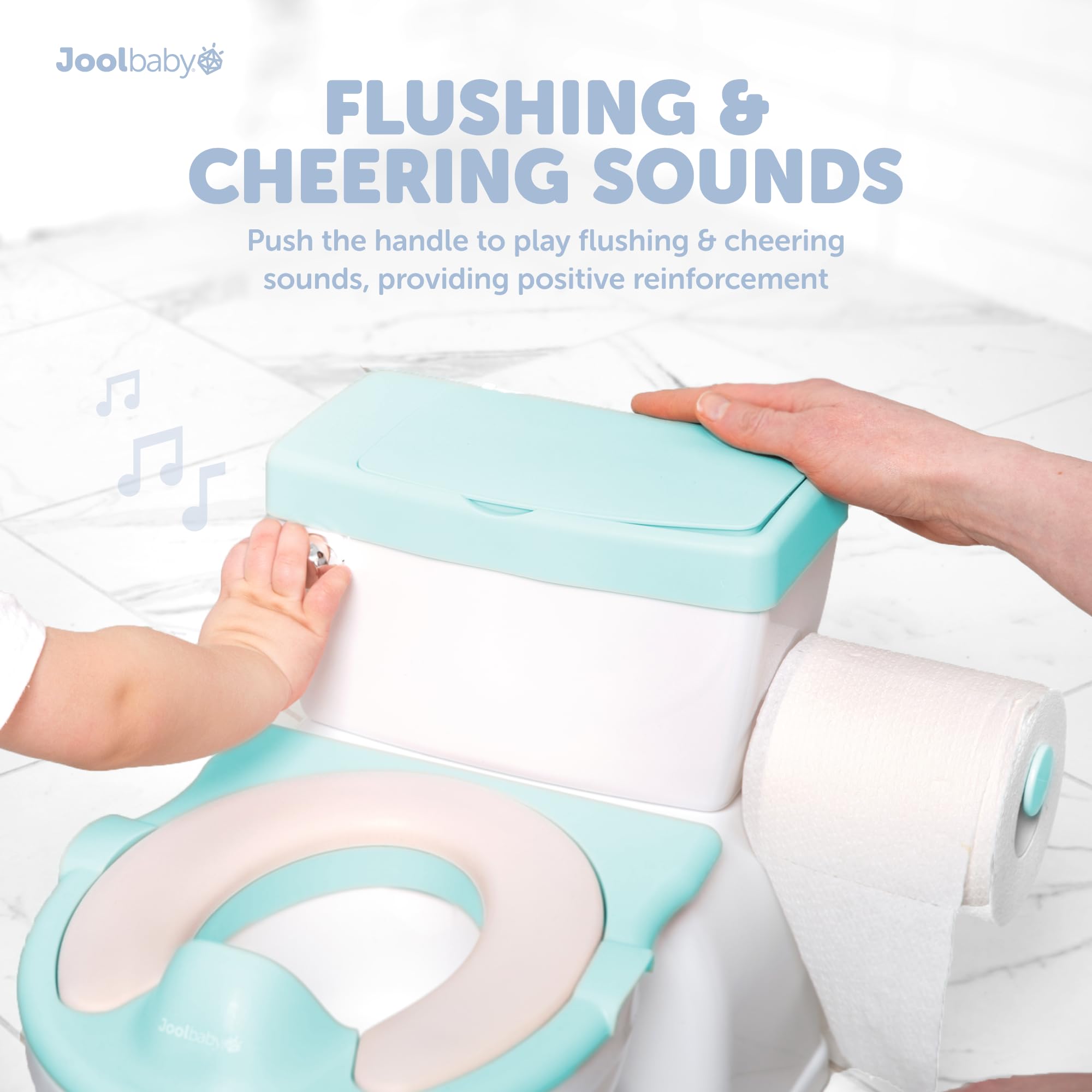 Jool Baby cushioned seat with splash guard for comfort and mess reduction.