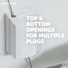 Jool Baby fits most plugs, accommodating bulkier cords neatly