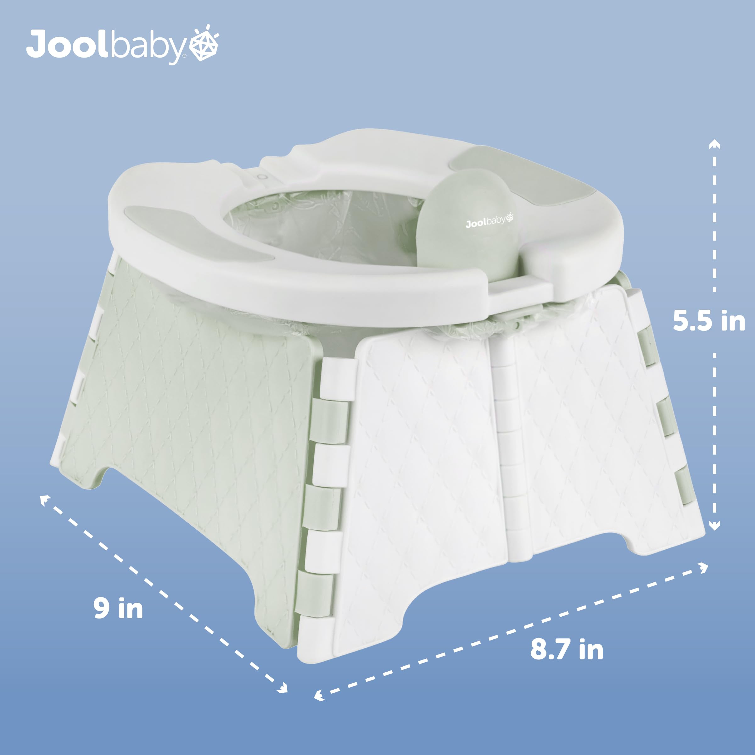 Jool Baby foldable potry compact design stored ready for travel