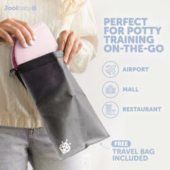 Jool Baby non-slip suction cups provide secure fit on most toilets.