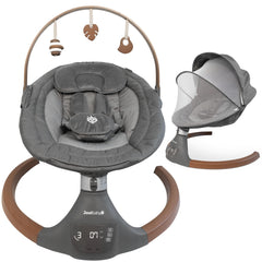 Jool Baby Nova Nature swing showing side-motion for newborn soothing