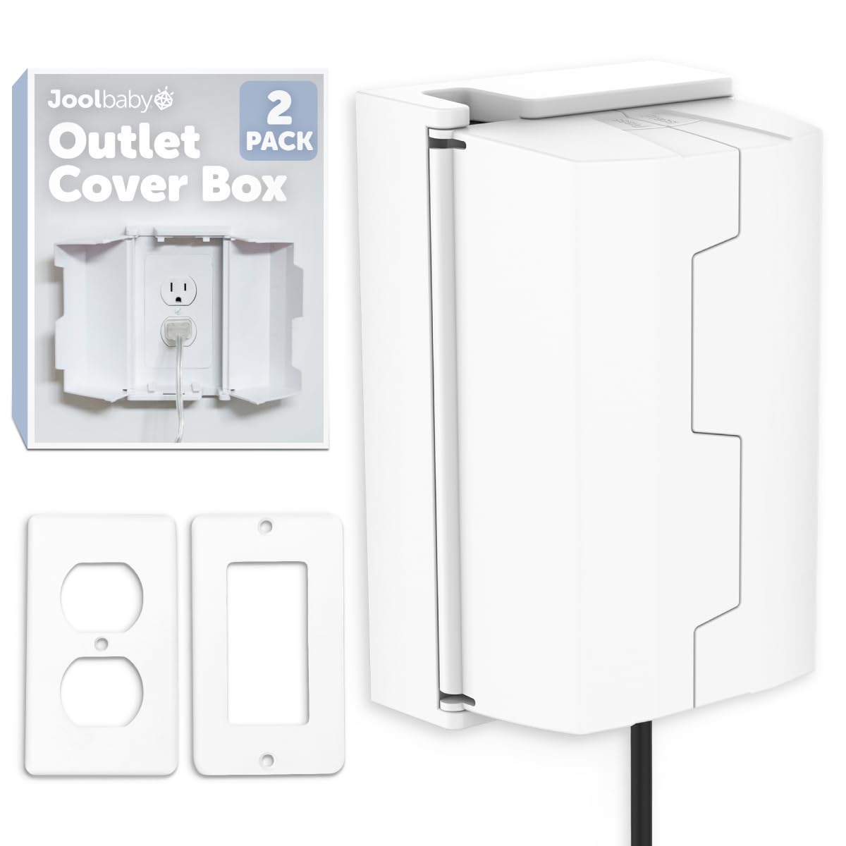 Jool Baby outlet cover box with concealed access, improving child safety at home