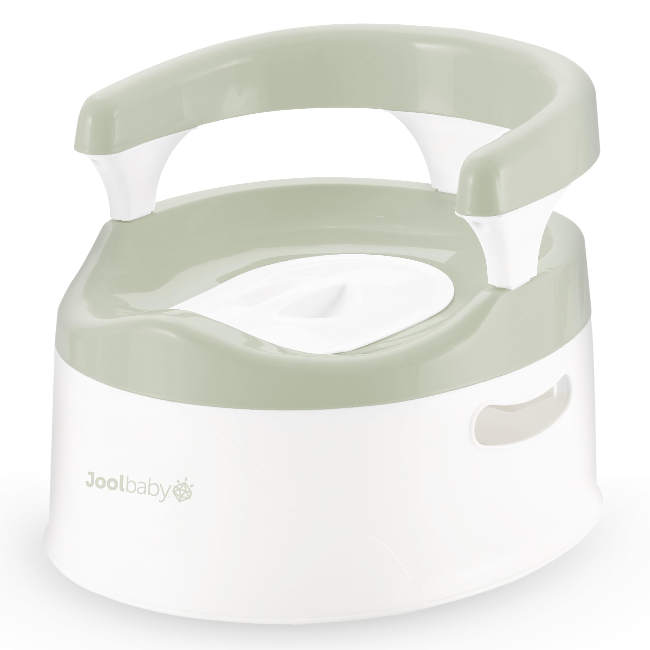 Jool Baby potty chair Sage with back support for secure toddler training.
