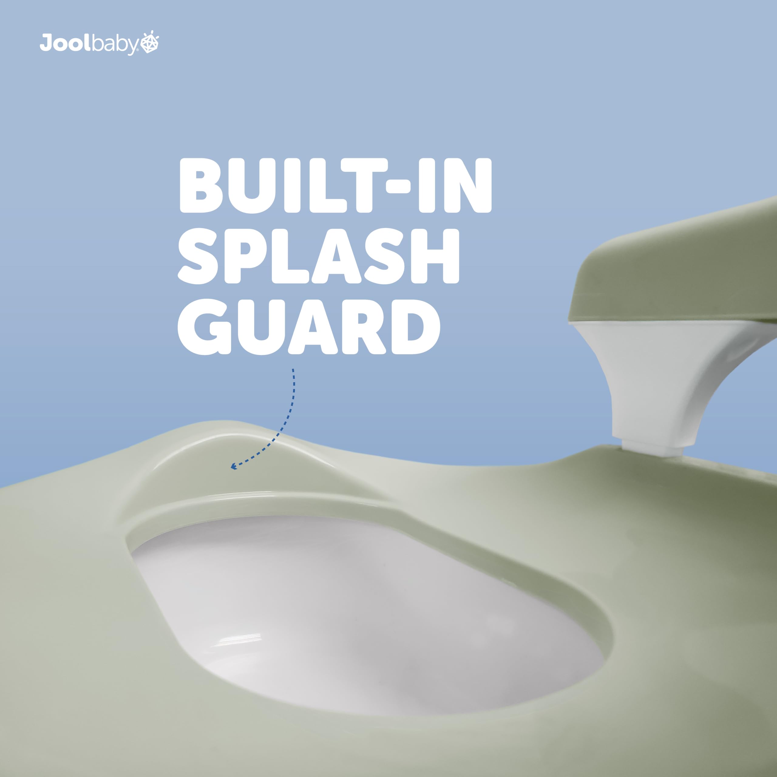 Jool Baby potty chair Sage design is easy to move around the bathroom.
