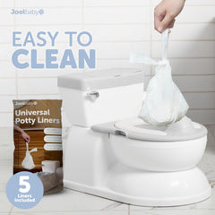 Jool Baby potty with flushing sounds in gray to reinforce routine