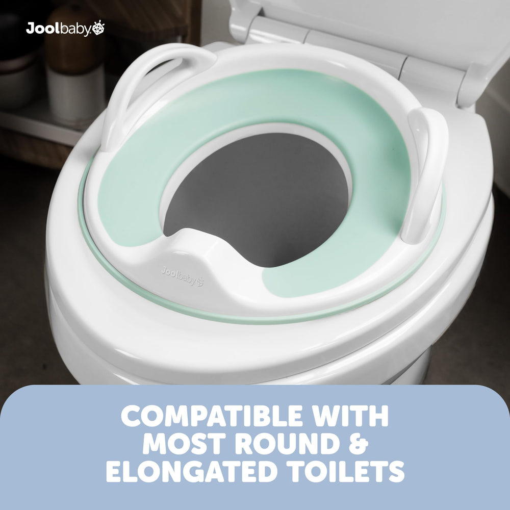 Jool Baby Potty Seat bonus hook provides convenient between-use storage.