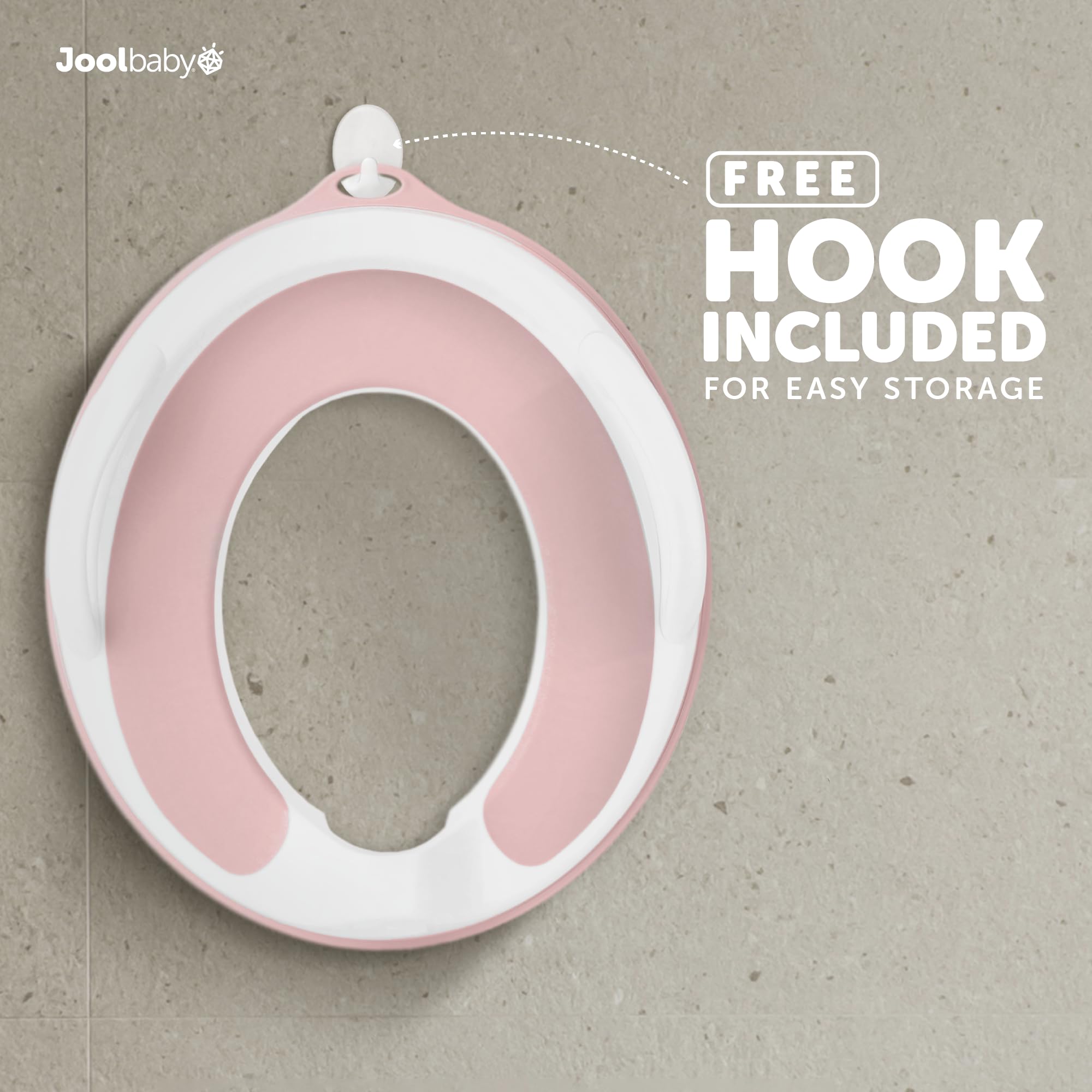 Jool Baby Potty Seat splash guard helps contain messes during quick potty breaks.