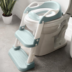 Jool Baby potty training seat with 2-step ladder keeps toddlers confident