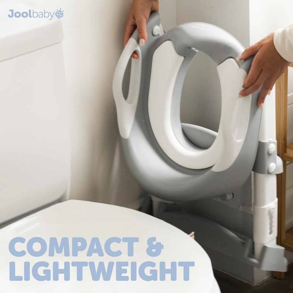 Jool Baby potty training seat compact fold, easy storage when not in use