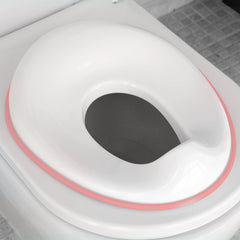 Jool Baby potty training seat pink on toilet supports confident transitions.