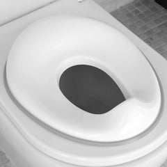 Jool Baby potty training seat with splash guard reduces bathroom messes.