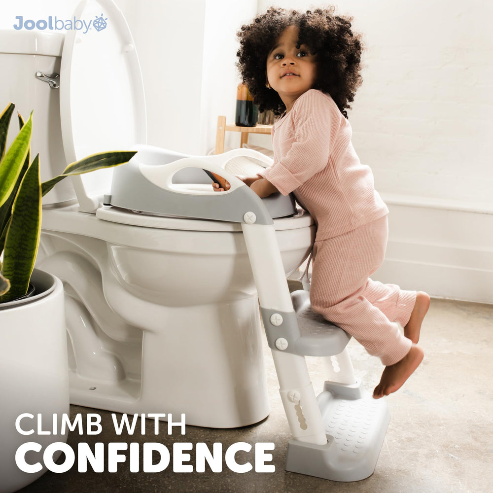 Jool Baby potty training seat sturdy side handles, steady support during use