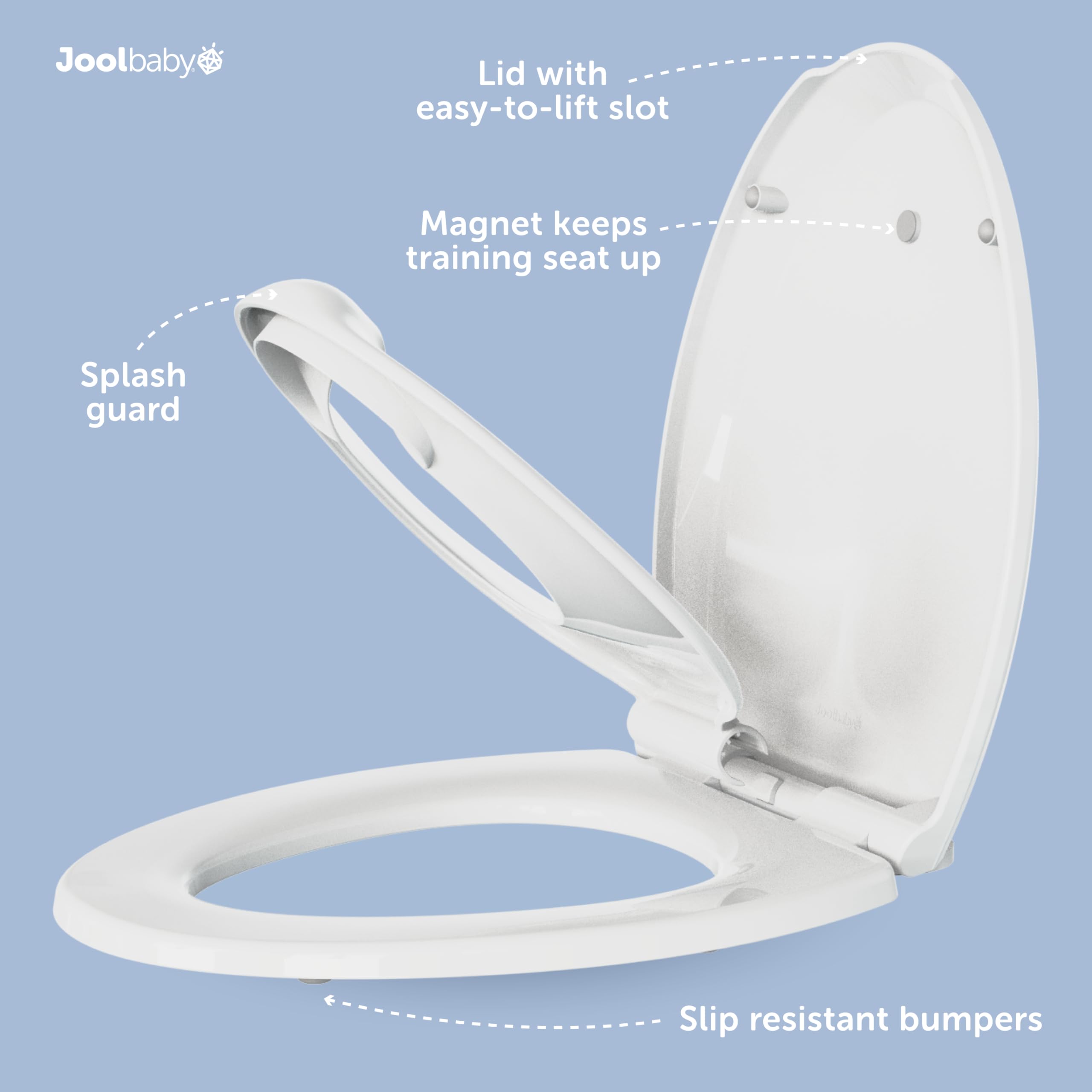 Jool Baby Quick Flip removable potty attachment for easy cleanup